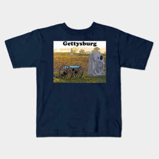 Gettysburg Battlefield Peach Orchard Area Kids T-Shirt